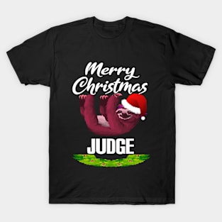 Merry Christmas  Judge  Funny Gift Pajama Christmas T-Shirt